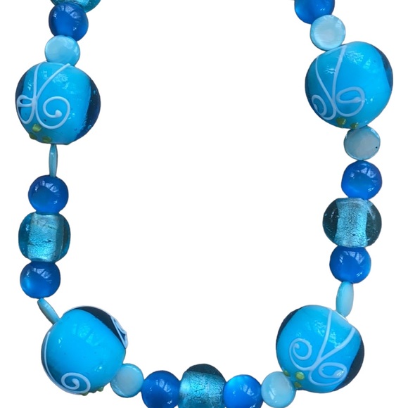 Handmade Necklace Glass and Acrylic Beads - Picture 2 of 4